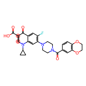 3-Quinolinecarboxylic acid, 1-cyclopropyl-7-[4-[(2,3-dihydro-1,4-benzodioxin-6-yl)carbonyl]-1-piperazinyl]-6-fluoro-1,4-dihydro-4-oxo-