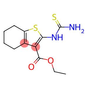 2-THIOUREIDO-4,5,6,7-TETRAHYDRO-BENZO[B]THIOPHENE-3-CARBOXYLIC ACID ETHYL ESTER