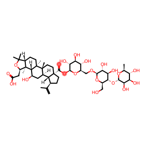 Androstano[3,4-c]furan-5'-acetic acid, 18-[(O-6-deoxy-α-L-mannopyranosyl-(1→4)-O-β-D-glucopyranosyl-(1→6)-β-D-glucopyranosyl)oxy]tetrahydro-6-hydroxy-2',2',4,9-tetramethyl-15-(1-methylethenyl)-18-oxo-, (3β,4α,5β,5'β,6β,8α,9β,10α,13α,14β,15β)-