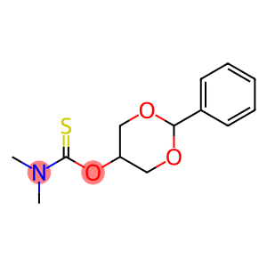 Carbamothioic acid, dimethyl-, O-(2-phenyl-1,3-dioxan-5-yl) ester (9CI)