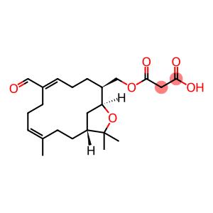 Propanedioic acid, mono[(8-formyl-4,15,15-trimethyl-14-oxabicyclo[11.2.1]hexadeca-4,8-dien-12-yl)methyl] ester, [1R-(1R*,4Z,8E,12S*,13S*)]- (9CI)