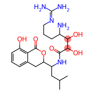 4-Amino-7-[(aminoiminomethyl)amino]-N-[1-(3,4-dihydro-8-hydroxy-1-oxo-1H-2-benzopyran-3-yl)-3-methylbutyl]-2,3-dihydroxyheptanamide