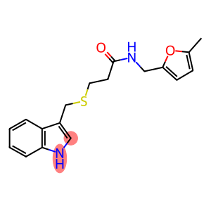 3-[(1H-indol-3-ylmethyl)sulfanyl]-N-[(5-methyl-2-furyl)methyl]propanamide