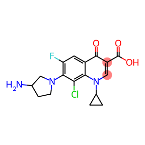 7-(3-Aminopyrrolidin-1-yl)-8-chloro-1-cyclopropyl-6-fluoro-1,4-dihydro-4-oxo-3-quinolinecarboxylic acid