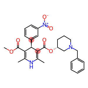 3,5-Pyridinedicarboxylic acid, 1,4-dihydro-2,6-dimethyl-4-(3-nitrophenyl)-, methyl 1-(phenylmethyl)-3-piperidinyl ester, (R*,R*)-