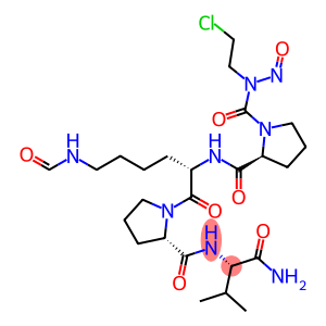 L-Valinamide, 1-[[(2-chloroethyl)nitrosoamino]carbonyl]-L-prolyl-N6-formyl-L-lysyl-L-prolyl- (9CI)