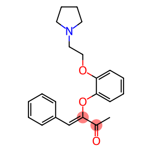 3-Buten-2-one, 4-phenyl-3-[2-[2-(1-pyrrolidinyl)ethoxy]phenoxy]-, (Z)- (9CI)