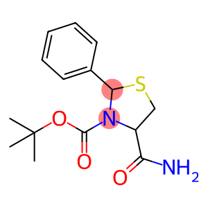 3-Thiazolidinecarboxylic acid, 4-(aminocarbonyl)-2-phenyl-, 1,1-dimethylethyl ester