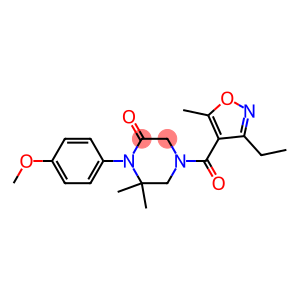 4-(3-ethyl-5-Methylisoxazole-4-carbonyl)-1-(4-Methoxyphenyl)-6,6-diMethylpiperazin-2-one