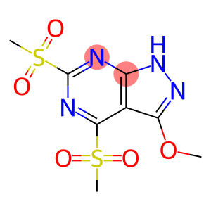 3-methoxy-4,6-bis(methylsulfonyl)-1H-pyrazolo[3,4-d]pyrimidine