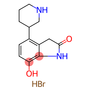 2H-Indol-2-one, 1,3-dihydro-7-hydroxy-4-(3-piperidinyl)-, hydrobromide (1:1)