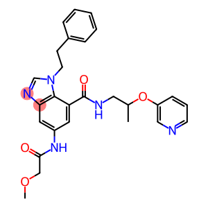 1H-Benzimidazole-7-carboxamide, 5-[(2-methoxyacetyl)amino]-1-(2-phenylethyl)-N-[2-(3-pyridinyloxy)propyl]-