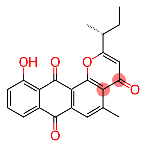 4H-Anthra[1,2-b]pyran-4,7,12-trione, 11-hydroxy-5-methyl-2-[(1R)-1-methylpropyl]-