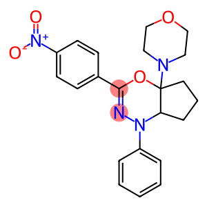 Cyclopent[e][1,3,4]oxadiazine, 1,4a,5,6,7,7a-hexahydro-4a-4-morpholinyl-3-(4-nitrophenyl)-1-phenyl-