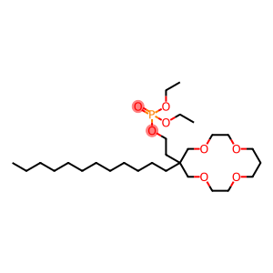 Phosphoric acid, 2-(6-dodecyl-1,4,8,11-tetraoxacyclotetradec-6-yl)ethyl diethyl ester