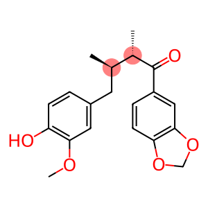 1-Butanone,1-(1,3-benzodioxol-5-yl)-4-(4-hydroxy-3-methoxyphenyl)-2,3-dimethyl-, (2S,3R)-