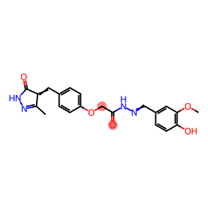 Acetic acid, 2-[4-[(1,5-dihydro-3-methyl-5-oxo-4H-pyrazol-4-ylidene)methyl]phenoxy]-, 2-[(4-hydroxy-3-methoxyphenyl)methylene]hydrazide