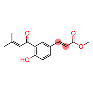 2-Propenoic acid, 3-[4-hydroxy-3-(3-methyl-1-oxo-2-buten-1-yl)phenyl]-, methyl ester, (2E)-