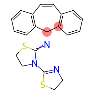 N-(11H-dibenzo[1,2-a:1',2'-e][7]annulen-11-yl)-3-(4,5-dihydro-1,3-thiazol-2-yl)-1,3-thiazolidin-2-imine
