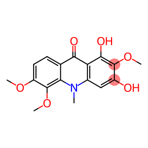 9(10H)-Acridinone, 1,3-dihydroxy-2,5,6-trimethoxy-10-methyl-