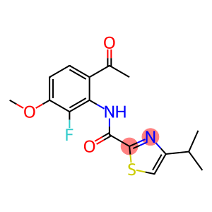 2-Thiazolecarboxamide, N-(6-acetyl-2-fluoro-3-methoxyphenyl)-4-(1-methylethyl)-