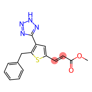 2-Propenoic acid, 3-[5-(phenylmethyl)-4-(2H-tetrazol-5-yl)-2-thienyl]-, methyl ester, (2E)-