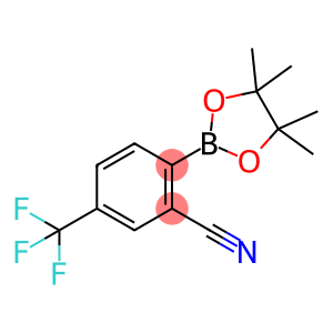 2-(4,4,5,5-四甲基-1,3,2-二氧杂硼杂环戊烷-2-基)-5-(三氟甲基)苄腈