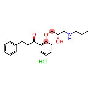 1-Propanone, 1-[2-[2-hydroxy-3-(propylamino)propoxy]phenyl]-3-phenyl-, hydrochloride, (R)-