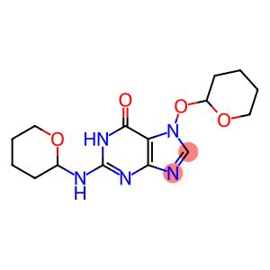 6H-Purin-6-one, 1,7-dihydro-2-[(tetrahydro-2H-pyran-2-yl)amino]-7-[(tetrahydro-2H-pyran-2-yl)oxy]-