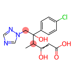 Hex-2-enonic acid, 5-C-(4-chlorophenyl)-2,4,6-trideoxy-4-methyl-6-(1H-1,2,4-triazol-1-yl)-