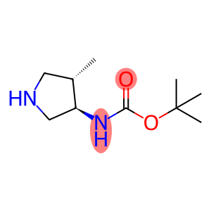 Carbamic acid, (4-methyl-3-pyrrolidinyl)-, 1,1-dimethylethyl ester, trans-