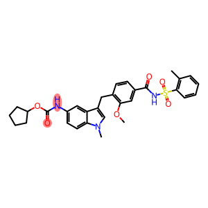 cyclopentyl [3-(2-methoxy-4-{[(2-methylphenyl)sulfonyl]carbamoyl}benzyl)-1-methyl-1H-indol-5-yl]carbamate