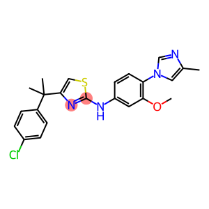 2-Thiazolamine, 4-[1-(4-chlorophenyl)-1-methylethyl]-N-[3-methoxy-4-(4-methyl-1H-imidazol-1-yl)phenyl]-