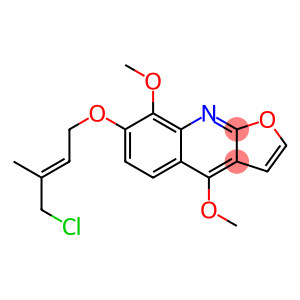 Furo[2,3-b]quinoline,7-[(4-chloro-3-methyl-2-butenyl)oxy]-4,8-dimethoxy- (9CI)