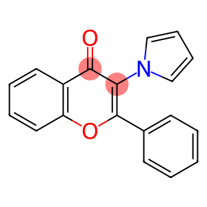 4H-1-Benzopyran-4-one, 2-phenyl-3-(1H-pyrrol-1-yl)-