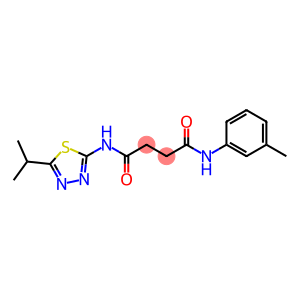 N-(3-methylphenyl)-N'-(5-propan-2-yl-1,3,4-thiadiazol-2-yl)butanediamide