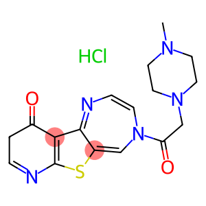 1OH-Pyrido(3,2-d)thieno(3,2-e)(1,4)-diazepin-10-one, 4,9-dihydro-4-((4 -methyl-1-piperazinyl)acetyl)-, monohydrochloride