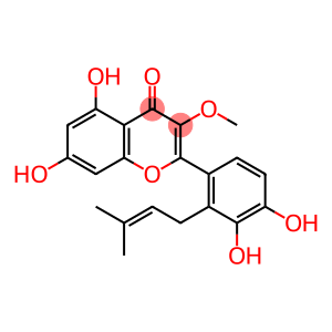 4H-1-Benzopyran-4-one, 2-[3,4-dihydroxy-2-(3-methyl-2-buten-1-yl)phenyl]-5,7-dihydroxy-3-methoxy-