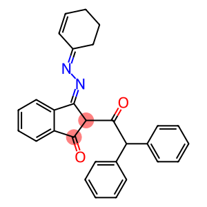 2-Diphenylacetyl-3-(cyclohexyl-hydrazono)indan-1-one