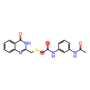 N-[3-(acetylamino)phenyl]-2-{[(4-hydroxyquinazolin-2-yl)methyl]sulfanyl}acetamide