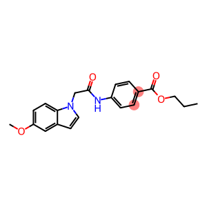 Benzoic acid, 4-[[2-(5-methoxy-1H-indol-1-yl)acetyl]amino]-, propyl ester