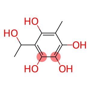 1,2,3,5-Benzenetetrol, 4-(1-hydroxyethyl)-6-methyl- (9CI)