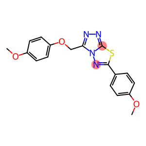 3-[(4-methoxyphenoxy)methyl]-6-(4-methoxyphenyl)[1,2,4]triazolo[3,4-b][1,3,4]thiadiazole