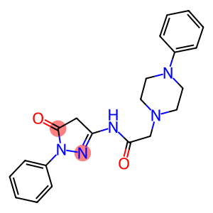 N-(5-oxo-1-phenyl-4,5-dihydro-1H-pyrazol-3-yl)-2-(4-phenyl-1-piperazinyl)acetamide