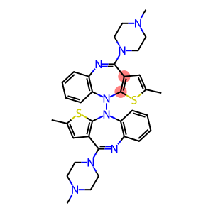 10,10'-Bi-10H-thieno[2,3-b][1,5]benzodiazepine, 2,2'-dimethyl-4,4'-bis(4-methyl-1-piperazinyl)-