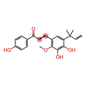 3-(3,4-dihydroxy-2-methoxy-5-(2-methylbut-3-en-2-yl)phenyl)-1-(4-hydroxyphenyl)prop-2-en-1-one