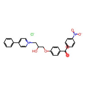 Pyridinium,1-[2-hydroxy-3-[4-(4-nitrobenzoyl)phenoxy]propyl]-4-phenyl-, chloride (1:1)