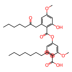 Benzoic acid, 2-heptyl-4-[[2-hydroxy-4-methoxy-6-(2-oxoheptyl)benzoyl]oxy]-6-methoxy-