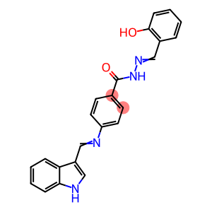 Benzoic acid, 4-[(1H-indol-3-ylmethylene)amino]-, 2-[(2-hydroxyphenyl)methylene]hydrazide