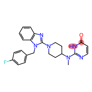 2-[[1-[1-(4-fluorobenzyl)benzimidazol-2-yl]-4-piperidyl]-methyl-amino]-1H-pyrimidin-6-one